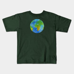 Swirly Earth Kids T-Shirt